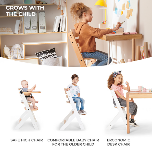 Kinderkraft High Chair ENOCK for growth stages from baby to child.