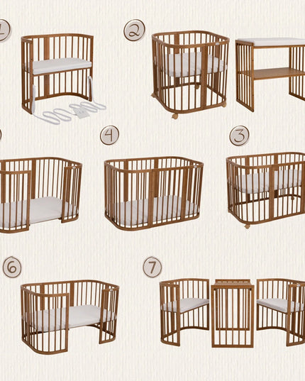 Waldin 7 in 1 Baby Crib with Mattress - Vintage Reviews