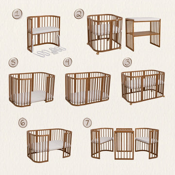 Waldin 7 in 1 Baby Crib with Mattress - Vintage Reviews