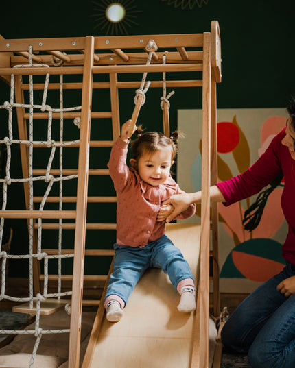montessori sport complex with rings and swing