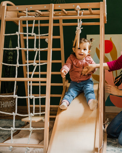 lunatoys indoor climbing slide set