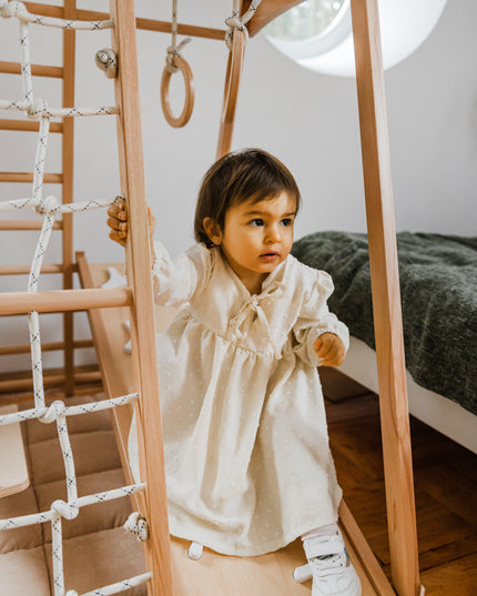 toddler play gym with climbing desk