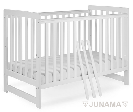 junama white baby crib chest of drawers set