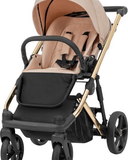 Kunert Stroller Pink in Mint with Golden Frame