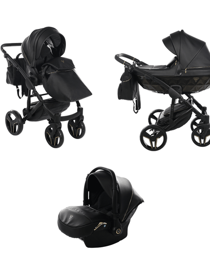 Junama Diamond S-Class Stroller Color: S-Class Black Combo: 3 IN 1 (Includes Car Seat) KIDZNBABY