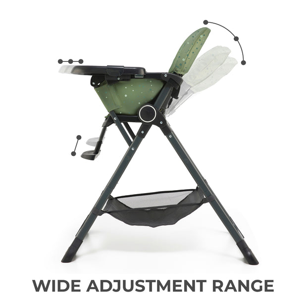 Adjustable Kinderkraft High Chair FOLDEE with wide range settings.