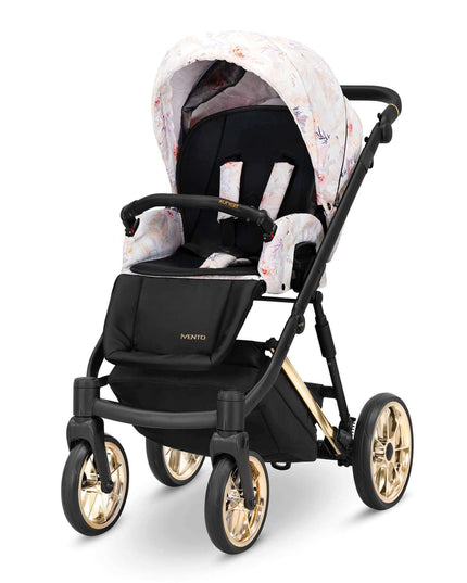 Kunert Ivento Stroller Color: Ivento Delicate Flowers Frame Color: Golden Frame Combo: 2 IN 1 KIDZNBABY