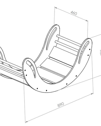 Montessori wooden rocking chair for toddlers