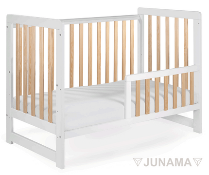 modern baby crib white