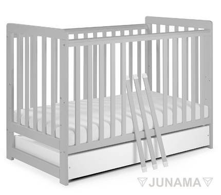 Crib with safety rail for infants