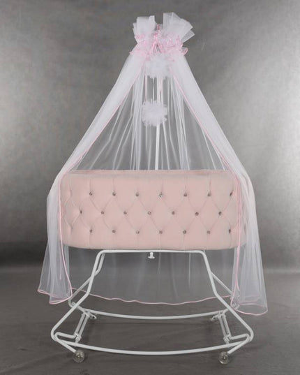 Luxury baby cradle with soft fabric lining
