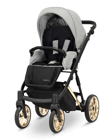 Kunert Ivento Stroller Color: Ivento Eco Leather Dove Grey Frame Color: Golden Frame Combo: 2 IN 1 KIDZNBABY