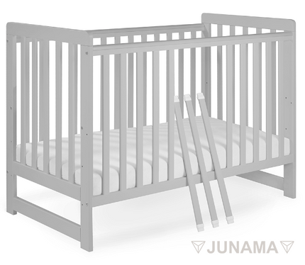 Complete nursery set with gray crib
