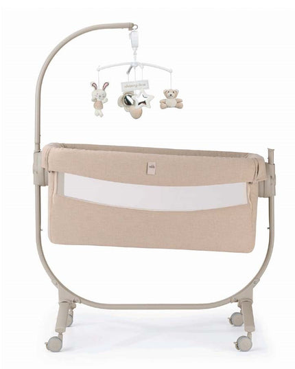 Baby cot with drop-side