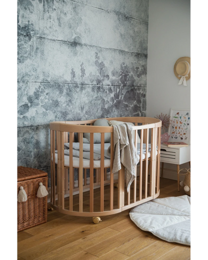 Waldin 7in1 Oval Baby Crib with mattress - Natural wood  Reviews