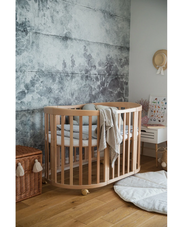 Waldin 7in1 Oval Baby Crib with mattress - Natural wood  Reviews