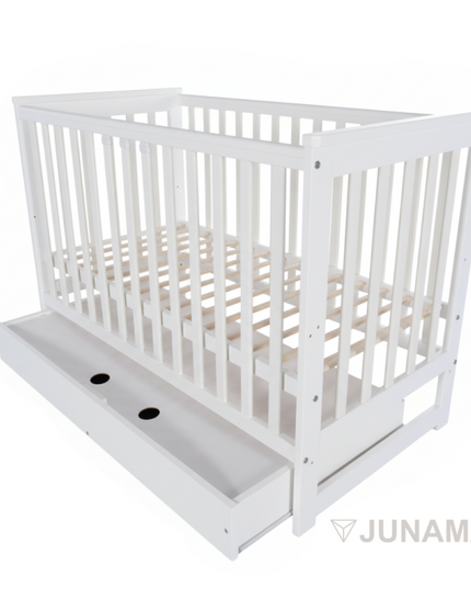 junama white baby crib durable frame