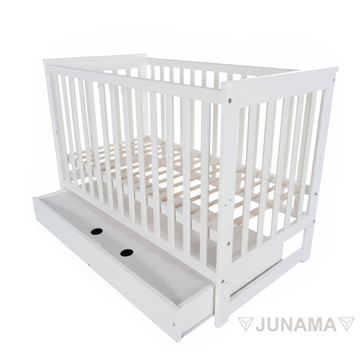 junama white baby crib durable frame