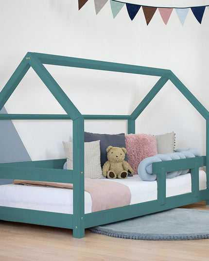 Benlemi TERRY children’s bed decorated with fairy lights and canopy