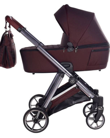 stroller with reversible seat and suspension