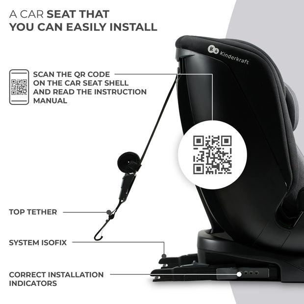 Kinderkraft XPEDITION 2 seat with QR code for manual
