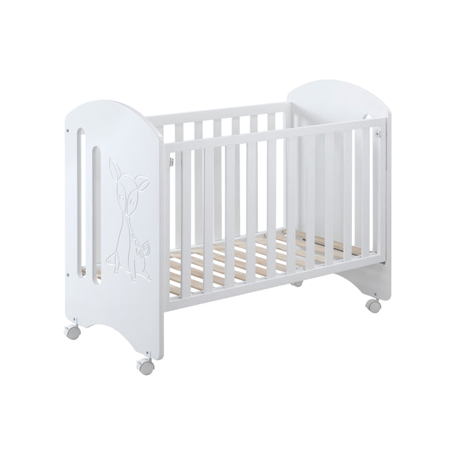 white co‑sleeping baby cot 120x60