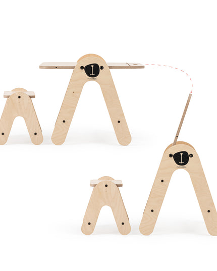 Toddler table and chair set with board