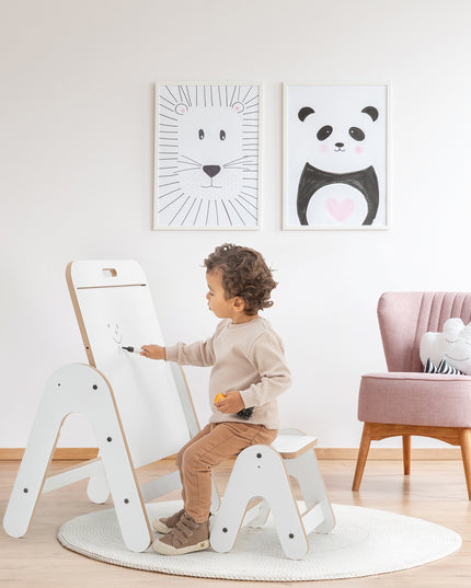 Kids play table with drawing surface