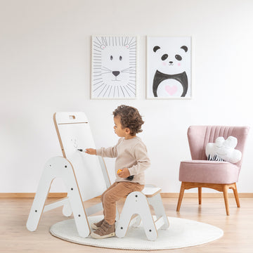Kids play table with drawing surface