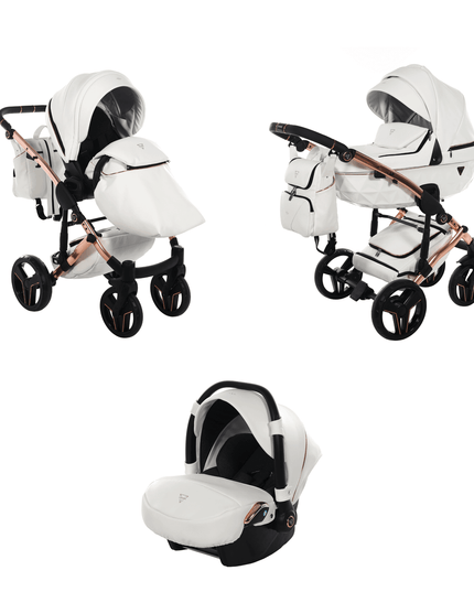 Junama Diamond S-Class Stroller Color: S-Class White Combo: 3 IN 1 (Includes Car Seat) KIDZNBABY