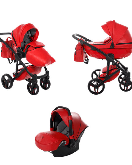 Junama Diamond S-Class Stroller Color: S-Class Red Combo: 3 IN 1 (Includes Car Seat) KIDZNBABY