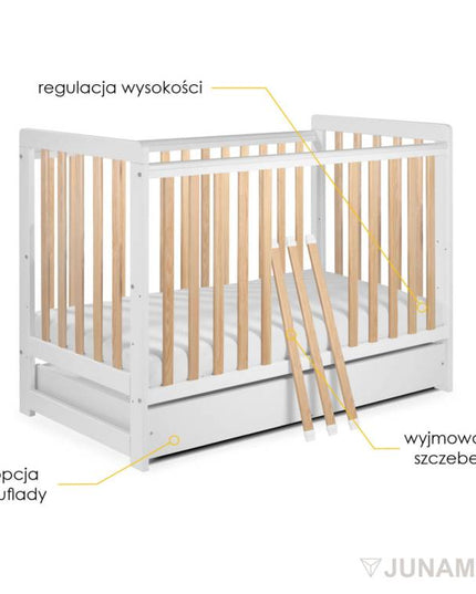 baby crib with rail