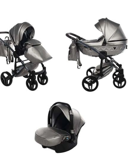 Junama Diamond S-Class Stroller Color: S-Class Silver Combo: 3 IN 1 (Includes Car Seat) KIDZNBABY