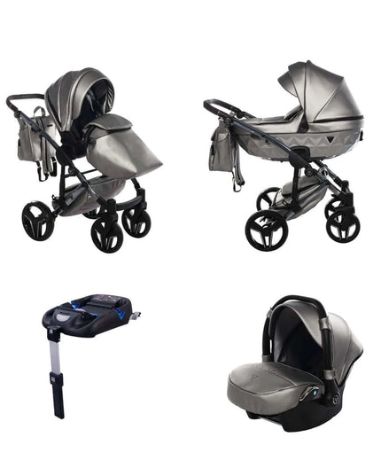 Junama Diamond S-Class Stroller Color: S-Class Silver Combo: 4 IN 1 (Includes Car Seat + ISOFIX Base) KIDZNBABY