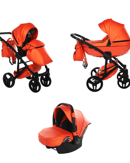 Junama Diamond S-Class Stroller Color: S-Class Orange Combo: 3 IN 1 (Includes Car Seat) KIDZNBABY