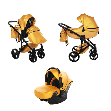 Junama Diamond S-Class Stroller Color: S-Class Yellow Combo: 3 IN 1 (Includes Car Seat) KIDZNBABY
