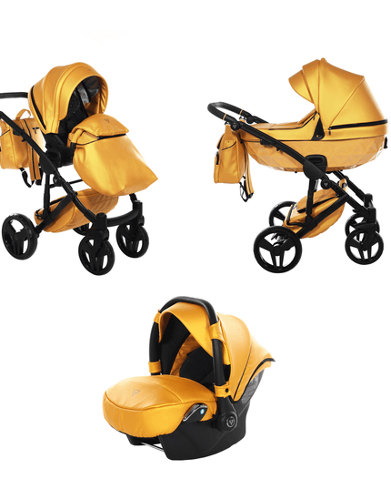 Junama Diamond S-Class Stroller Color: S-Class Yellow Combo: 3 IN 1 (Includes Car Seat) KIDZNBABY