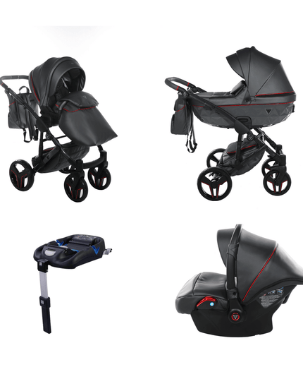 Junama Diamond S-Class Stroller Color: S-Class Graphite Combo: 4 IN 1 (Includes Car Seat + ISOFIX Base) KIDZNBABY