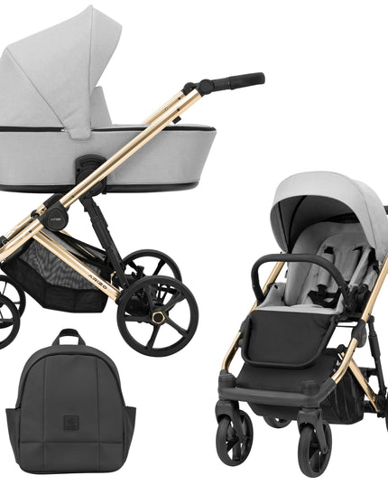 Kunert ARIZO Stroller Grey Golden Frame