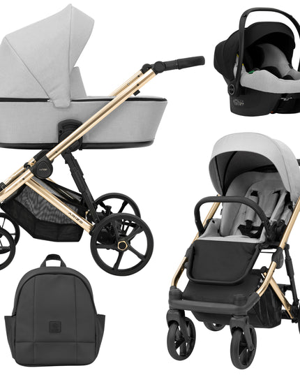 Kunert ARIZO Stroller Grey Golden Frame