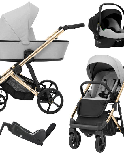 Kunert ARIZO Stroller Grey Golden Frame