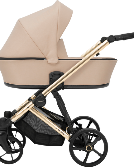 Kunert Stroller Pink in Mint with Golden Frame