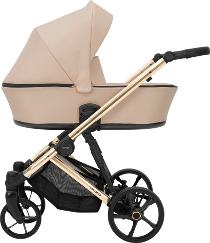 Kunert Stroller Pink in Mint with Golden Frame