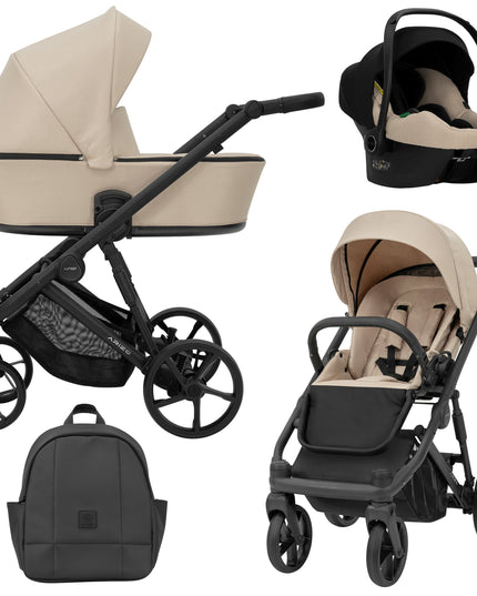 Kunert ARIZO Stroller Cream with Black Frame