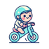 Baby Riding a Balance Bike