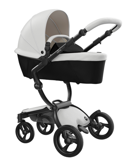 white stroller with fur trim kidznbaby