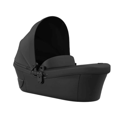 Mima XARI MAX stroller with carrycot in black, front perspective