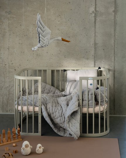 rounded edge olive crib