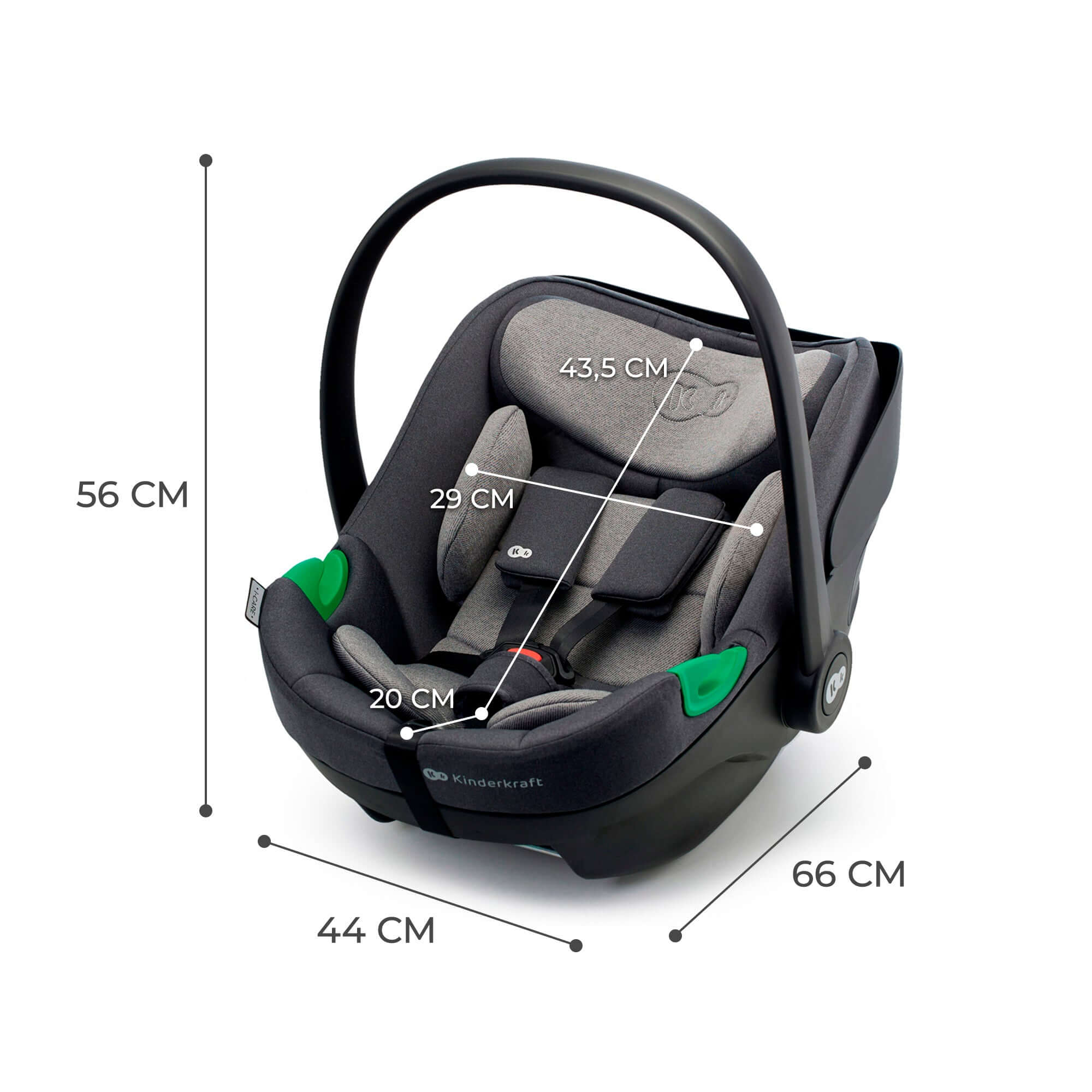 Kinderkraft I CARE Car Seat i Size