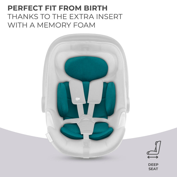 Newborn fit in Kinderkraft I-CARE Car Seat with memory foam insert